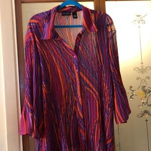 Psychedelic button down. EUC 26/28/3x